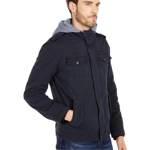 Levi’s Black Utility Jacket Large - Picture 3 of 11